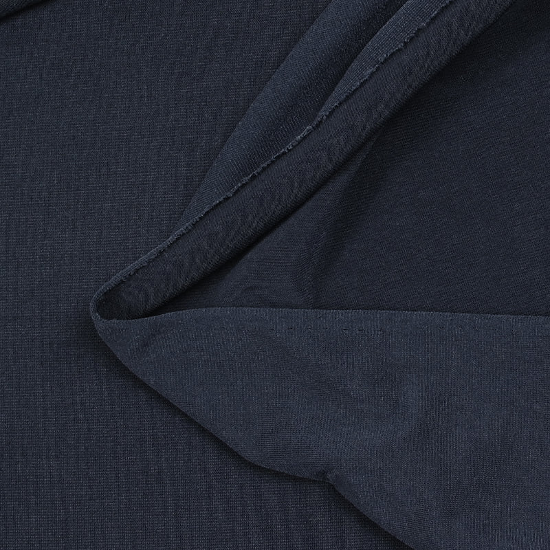 Maille de polyester fine bleu nuit