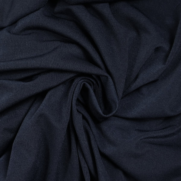 Maille de polyester fine bleu nuit