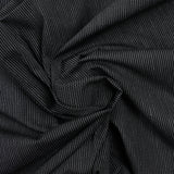 Coton tissé teint rayure blanc fond noir