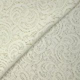 Maille dentelle ajourée cachemire blanc cassé