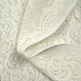 Maille dentelle ajourée cachemire blanc cassé