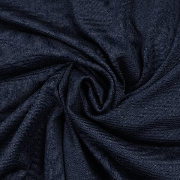 Jersey de viscose fin bleu nuit