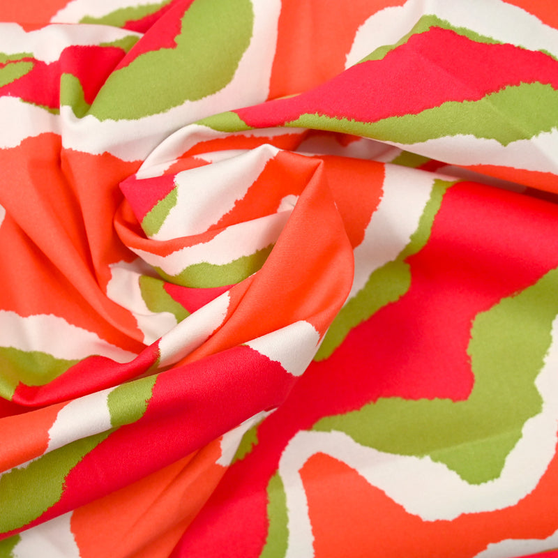 Elastane cotton satin Orange passage