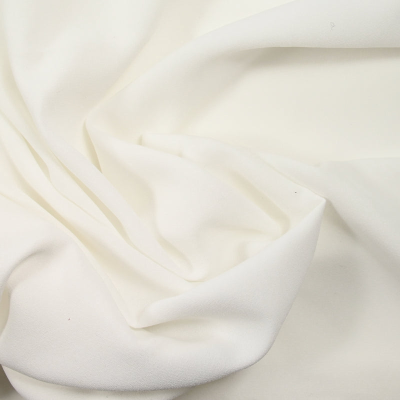 Crêpe de polyester blanc