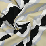 Cotton satin elastane black passage