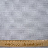 Popeline de coton imprimée écho rétro marine fond blanc