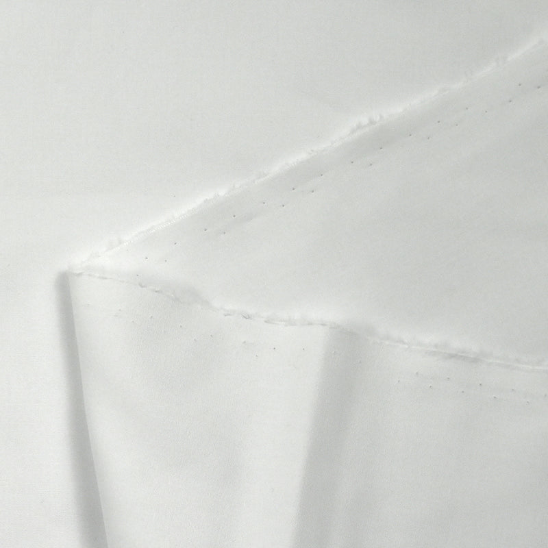 Snow white cotton poplin