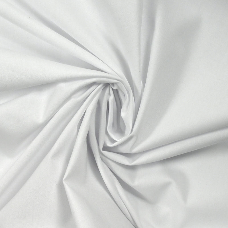 Snow white cotton poplin