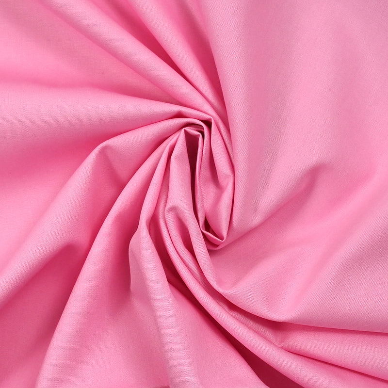 Popeline de coton rose bonbon