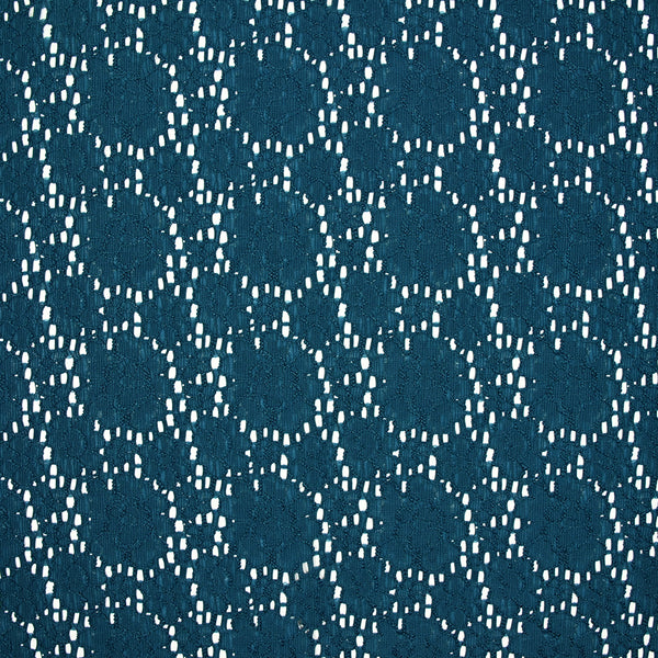Dentelle polyester Emma bleu canard