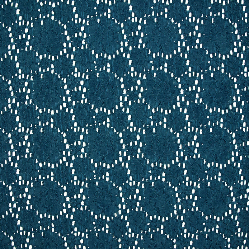 Dentelle polyester Emma bleu canard