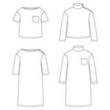 Mujer Patrón de costura Camiseta y vestido de Quiberon