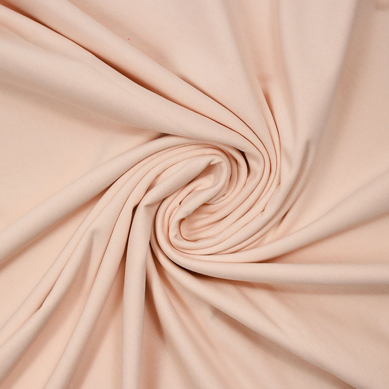Jersey de coton fin beige rosé