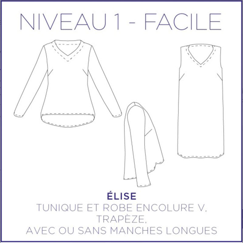 Patron de couture tunique & robe Elise