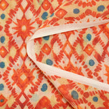 Polycoton sail printed various orange stars white background