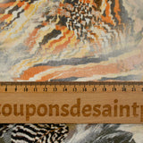 Short velvet jersey with Native American blur print, yellow, white background