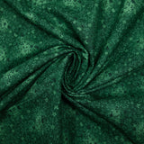 Popelina de algodón con estampado de jardines florales sobre fondo verde abeto