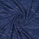 Jersey de polyester flammé blanc fond bleu cobalt