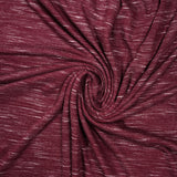 Jersey de polyester flammé blanc fond rouge grenat