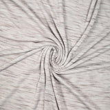 Jersey de polyester flammé marron fond écru