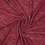 Jersey de polyester flammé blanc fond rouge fraise