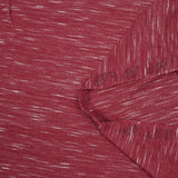 Jersey de polyester flammé blanc fond rouge fraise