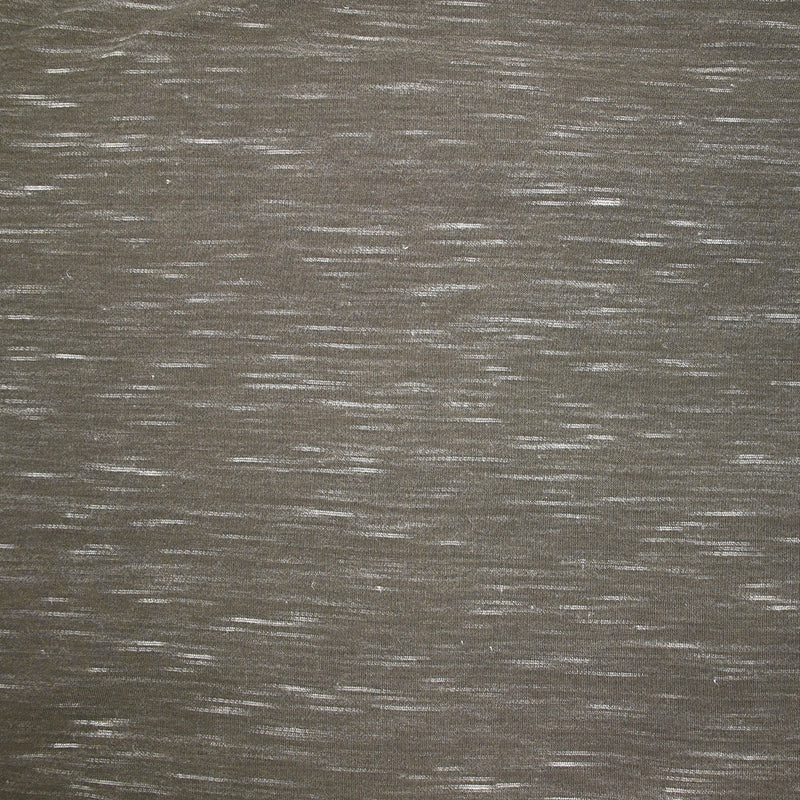 Jersey de polyester flammé blanc fond taupe