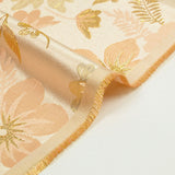 Brocart lamé éclat de fleurs doré et rose blush