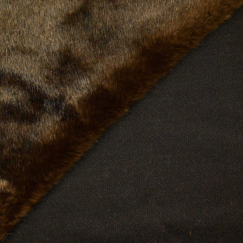 Fausse fourrure Rosanna poil court marron