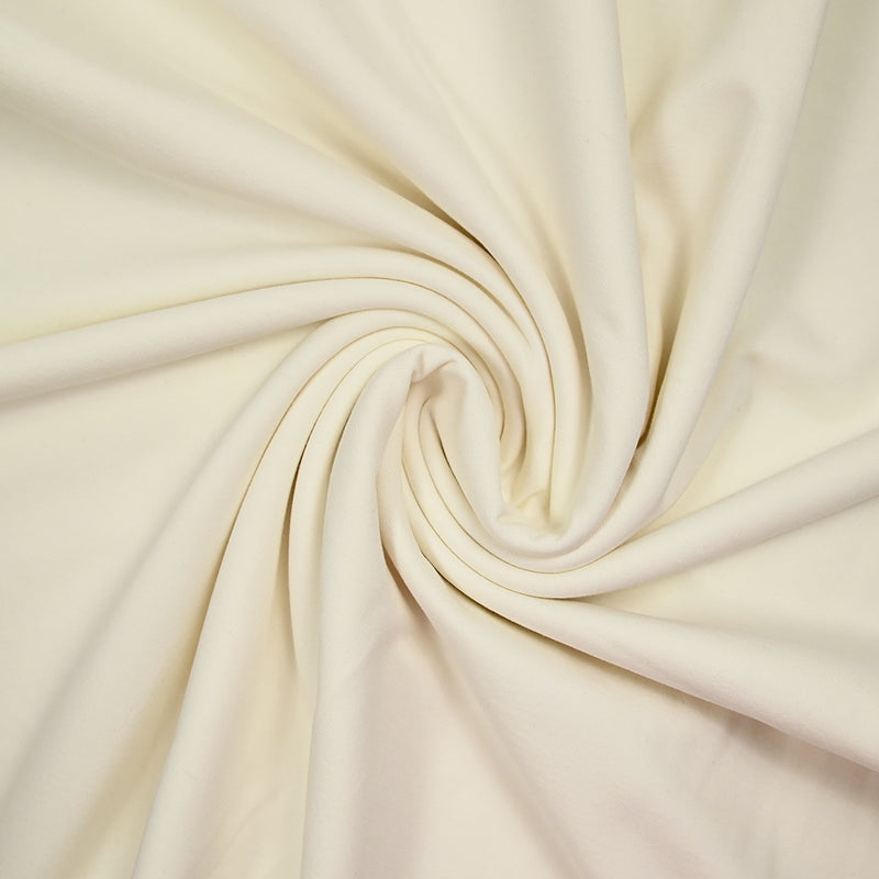 Jersey coton fin french terry blanc cassé