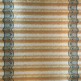 Jersey lamé doré imprimé frise antique vert foncé