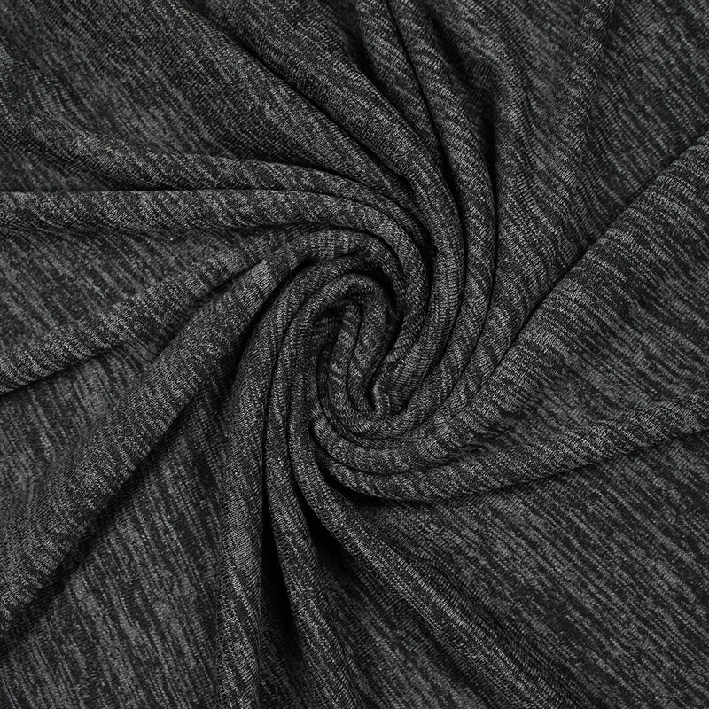 Maille de polyester gris chiné anthracite
