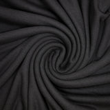 Charcoal gray pique cotton jersey