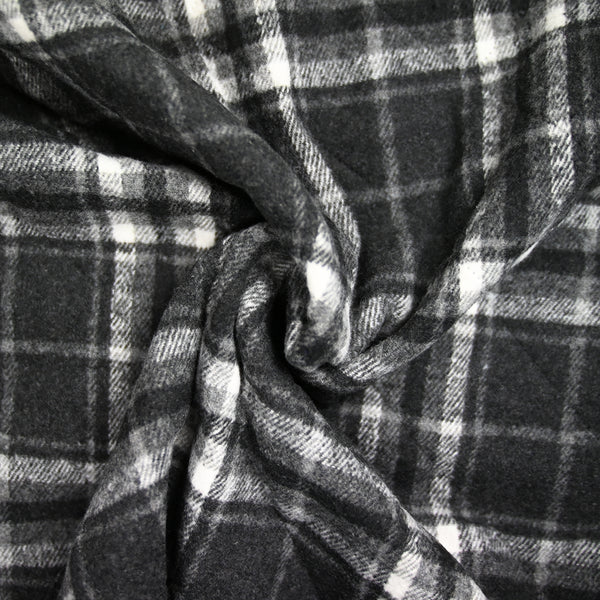 Jacquard matelassé Adèle carreaux gris foncé