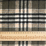 Flanelle matelassée à carreaux Carolina gris vert