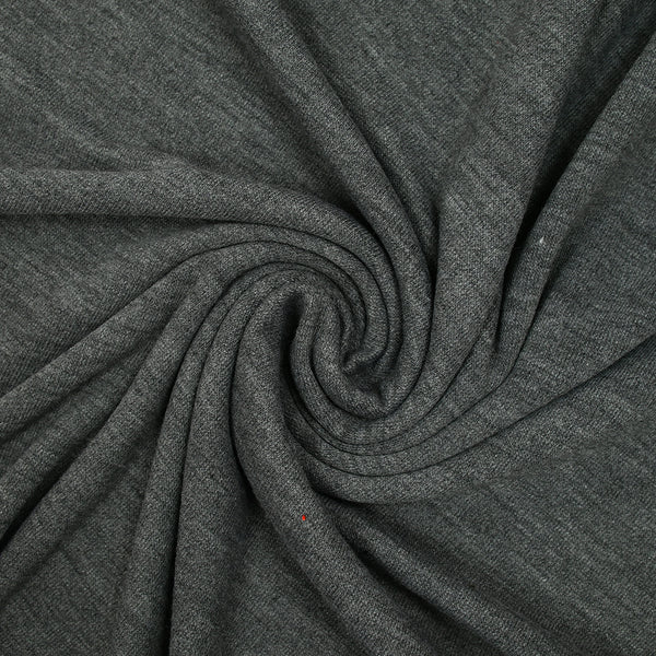 Maille chinée polyester gris souris