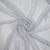 Maille polyester résille plissée constellation gris bleu