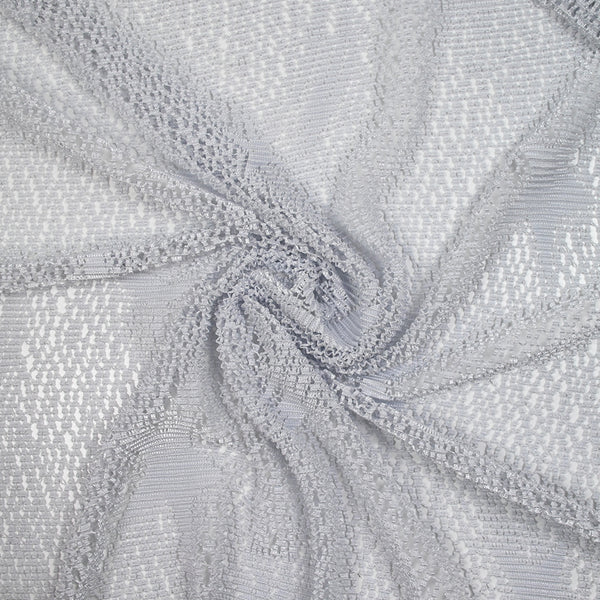 Maille résille plissée constellation gris bleu