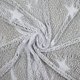 Maille polyester résille plissée constellation gris bleu