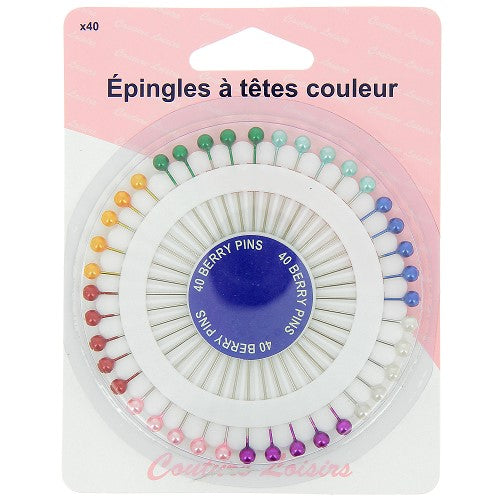 Epingles têtes perles X40 - 38 mm x 0.62 mm