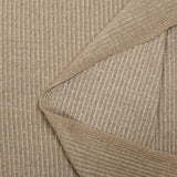 Gold ribbed polyviscose knit with ecru background