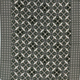 Viscose imprimée mandala botanique vert fond écru