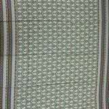 Viscose imprimée paon impérial beige fond vert