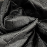 Matelassé viscose à carreaux fin noir