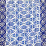 Crêpe imprimé Portugal bleu roi fond blanc