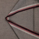 Jacquard polyester fantaisie rouge et taupe