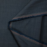 Tissu tailleur jacquard laine bleu marine