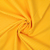 Coton imprimé pois 2mm fond jaune poussin