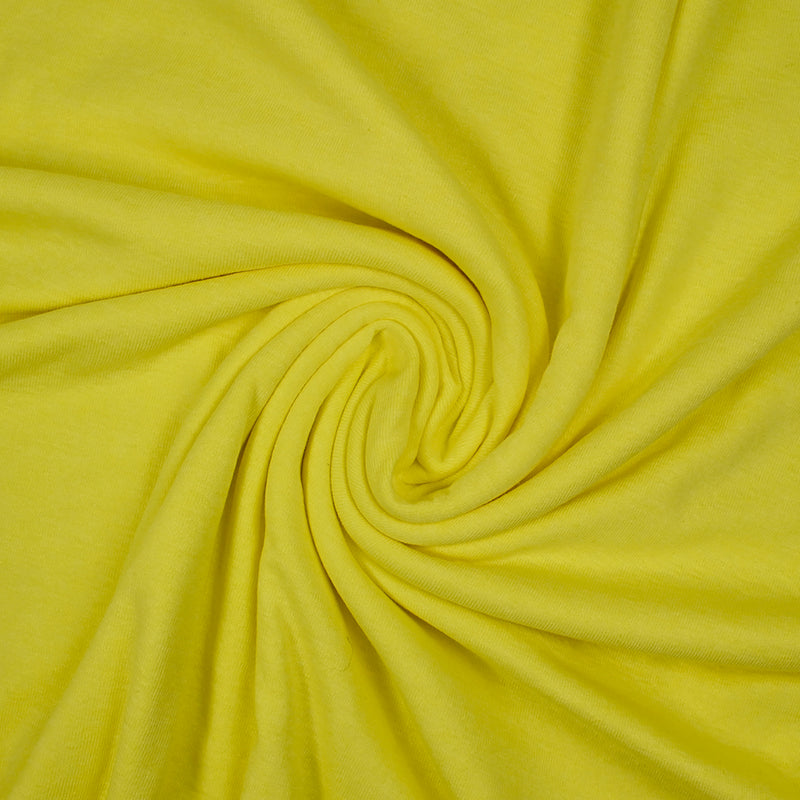 Jersey polycoton flammé jaune soleil