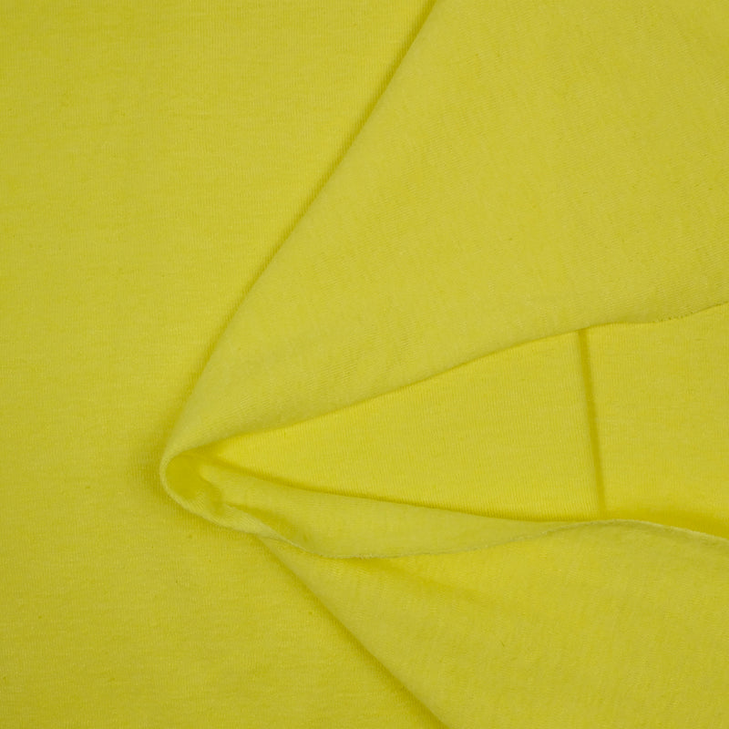 Jersey polycoton flammé jaune soleil